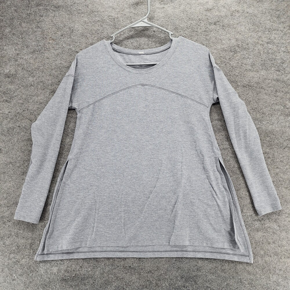 Lululemon Shirt Women 4 Gray Long Sleeve